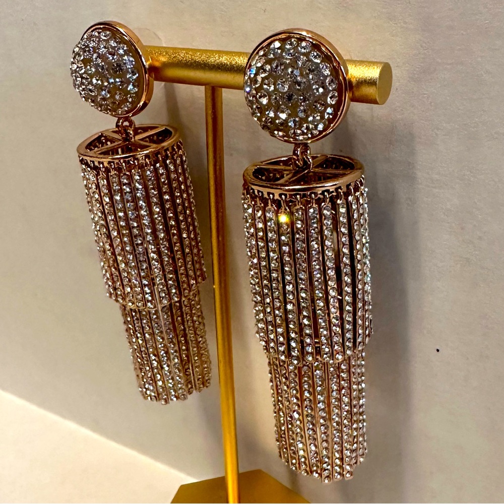 Tuckernuck Crystal Chandelier Earrings - Picture 3 of 5